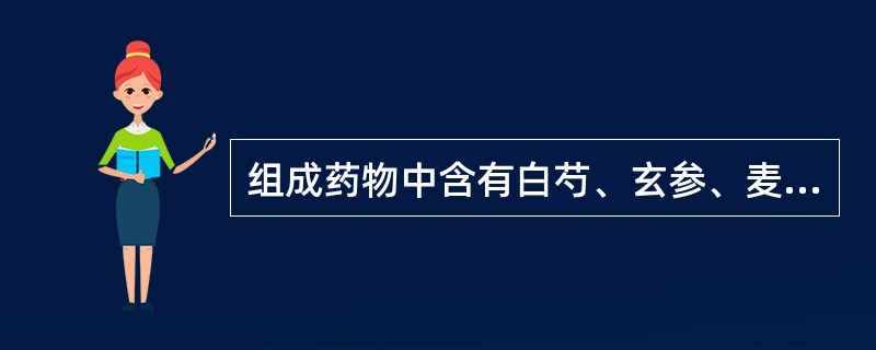 组成药物中含有白芍、玄参、麦冬的方剂是