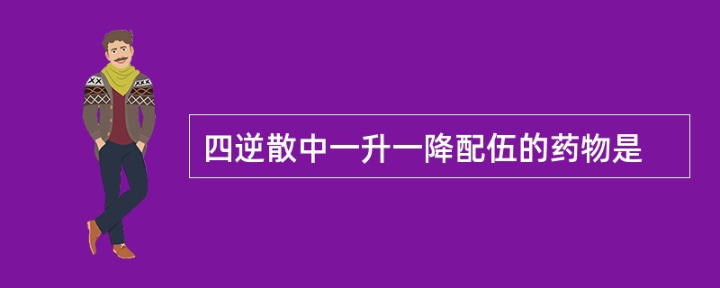 四逆散中一升一降配伍的药物是
