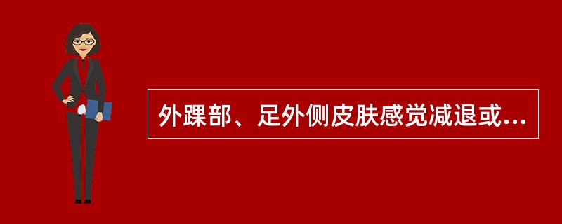 外踝部、足外侧皮肤感觉减退或消失，提示腰椎间盘突出的间隙最可能是（）