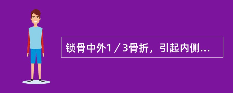 锁骨中外1／3骨折，引起内侧段向后上方移位的肌肉是（）