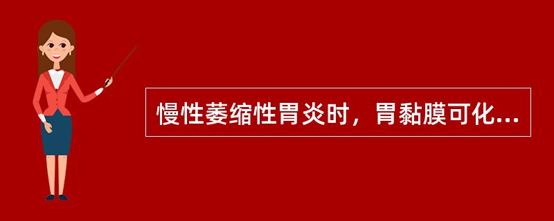 慢性萎缩性胃炎时，胃黏膜可化生为（）