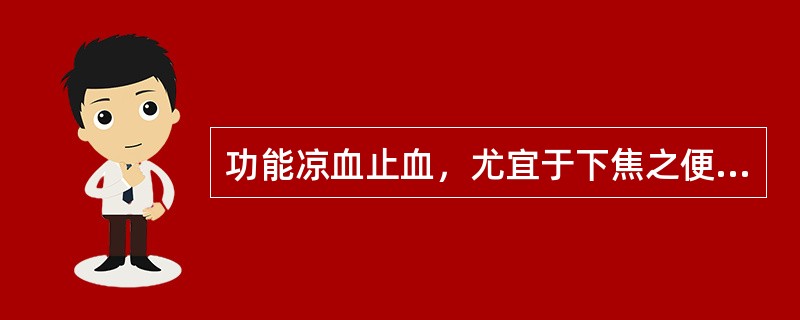 功能凉血止血，尤宜于下焦之便血，痔血的药物为（）