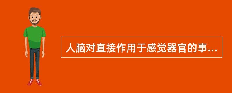 人脑对直接作用于感觉器官的事物整体属性的反映称为（）