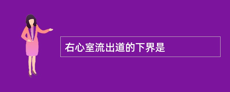 右心室流出道的下界是