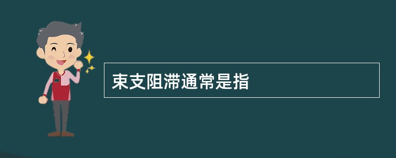 束支阻滞通常是指