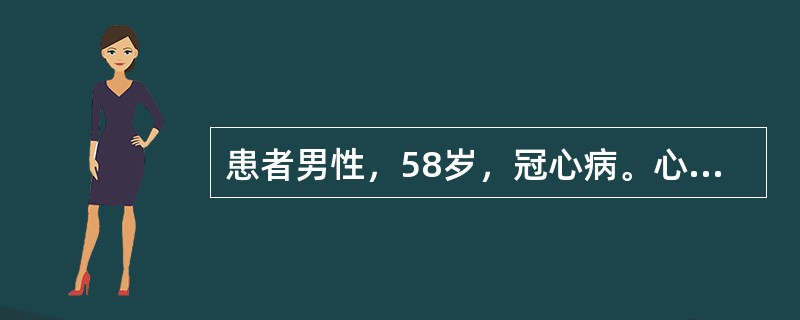 患者男性，58岁，冠心病。心电图如下图所示，提示为<img border="0" style="width: 302px; height: 205px;"