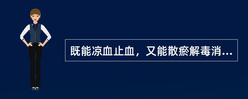 既能凉血止血，又能散瘀解毒消痈的药物是（）