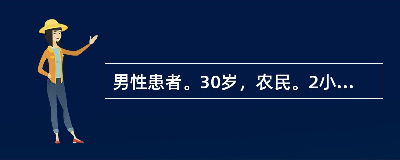 男性患者。30岁，农民。2小时前劳动中无诱因突发上腹刀割样疼痛，迅速波及全腹。体查：舟状腹。呼吸运动受限，全腹有明显腹膜刺激征，肝浊音界消失。肠鸣音消失，初步诊断是（）