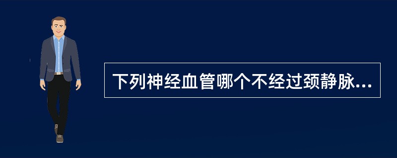 下列神经血管哪个不经过颈静脉孔出颅（）