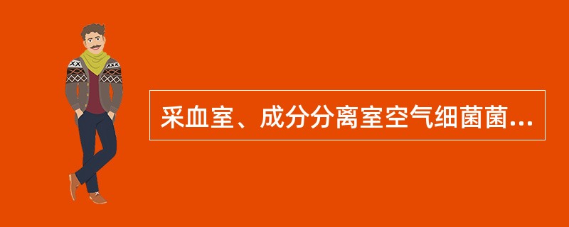 采血室、成分分离室空气细菌菌落总数检查，检查频次和标准是