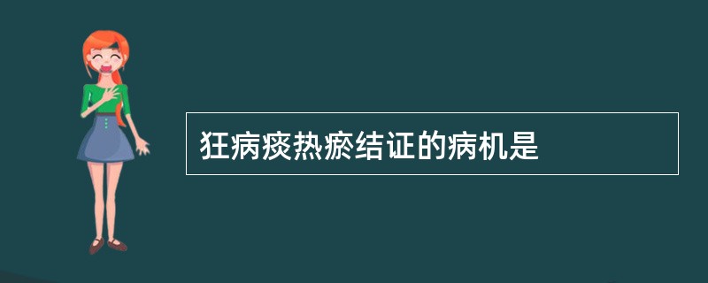 狂病痰热瘀结证的病机是