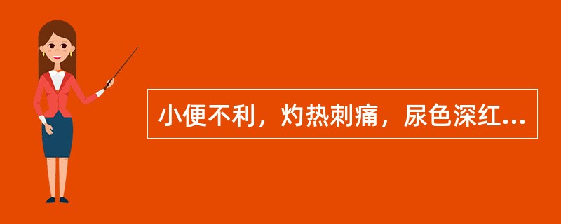 小便不利，灼热刺痛，尿色深红，或夹有血块之血淋，治宜选用