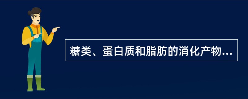 糖类、蛋白质和脂肪的消化产物大部分吸收的部位是在（）