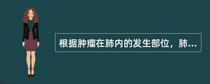 根据肿瘤在肺内的发生部位，肺癌肉眼类型可分为