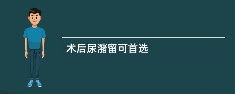 术后尿潴留可首选