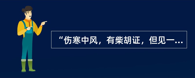 “伤寒中风，有柴胡证，但见一证便是，不必悉具”下列哪种解释最全面：（）
