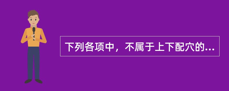 下列各项中，不属于上下配穴的是（）