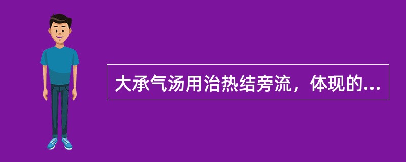 大承气汤用治热结旁流，体现的治法是