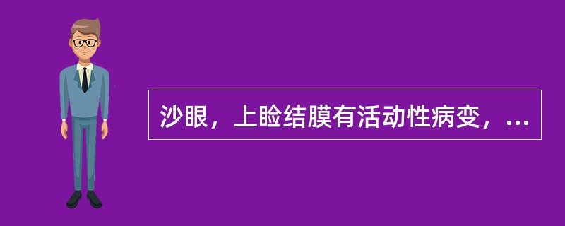 沙眼，上睑结膜有活动性病变，同时出现瘢痕，临床分期是