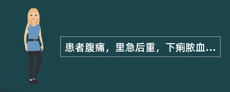 患者腹痛，里急后重，下痢脓血，舌红，苔黄腻，脉滑数，宜诊为