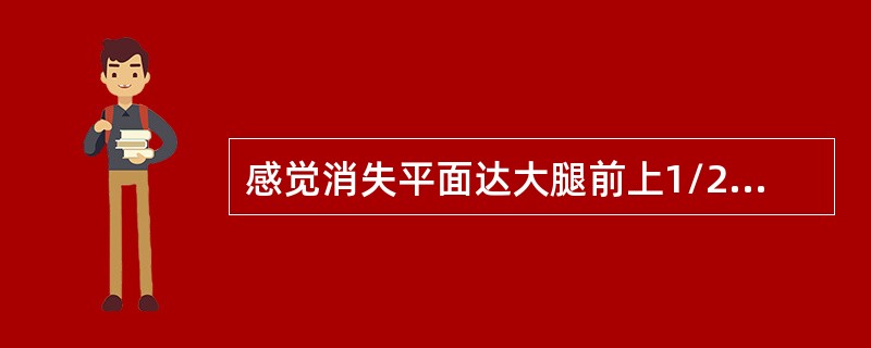 感觉消失平面达大腿前上1/2，能屈髋属于（）。