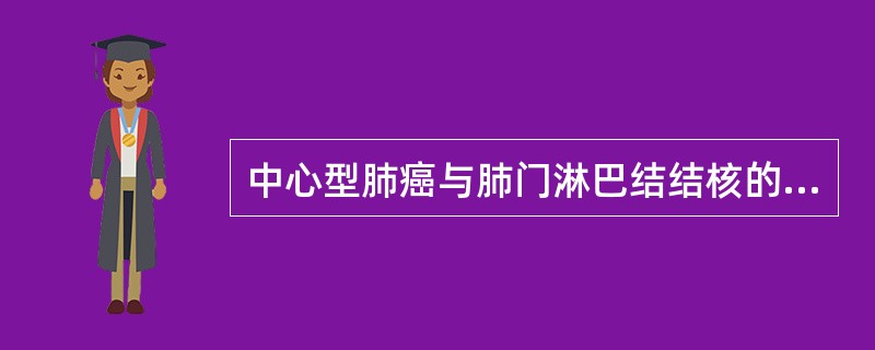 中心型肺癌与肺门淋巴结结核的鉴别最主要的依据是（）