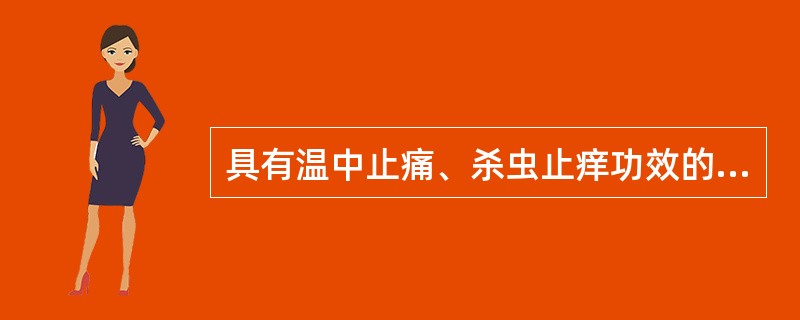 具有温中止痛、杀虫止痒功效的药物是（）