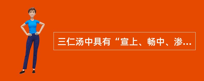 三仁汤中具有“宣上、畅中、渗下”作用的药物是（）