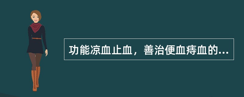 功能凉血止血，善治便血痔血的药物是（）