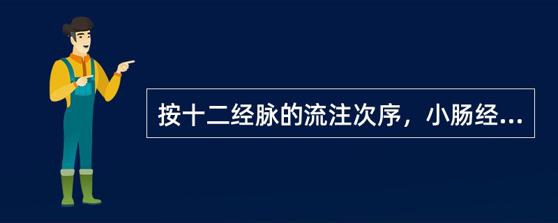 按十二经脉的流注次序，小肠经流注于（）