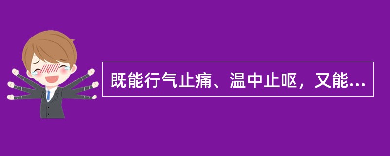既能行气止痛、温中止呕，又能纳气平喘的药物是（）
