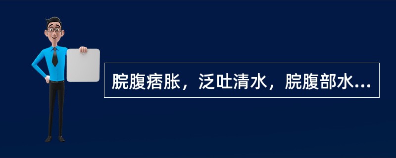 脘腹痞胀，泛吐清水，脘腹部水声辘辘，属（）