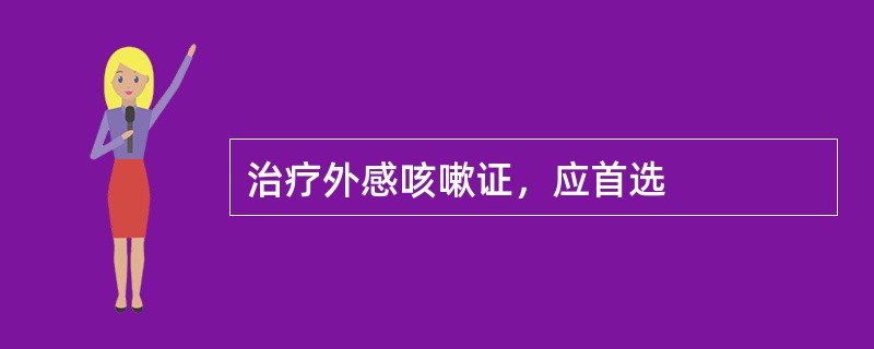 治疗外感咳嗽证，应首选