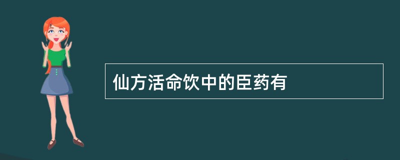 仙方活命饮中的臣药有