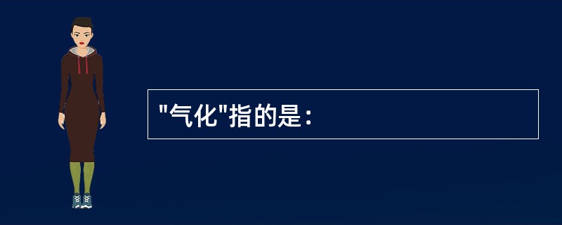 "气化"指的是：