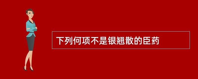 下列何项不是银翘散的臣药