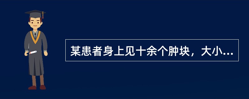 某患者身上见十余个肿块，大小不一，质地柔软，表面光滑，有囊性感，可压入皮下，放手随即弹起。内治治则为：