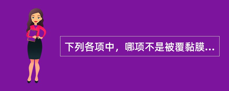 下列各项中，哪项不是被覆黏膜特征（）