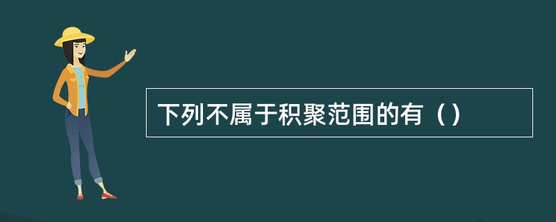 下列不属于积聚范围的有（）
