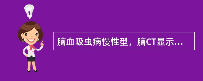 脑血吸虫病慢性型，脑CT显示病变多位于（）