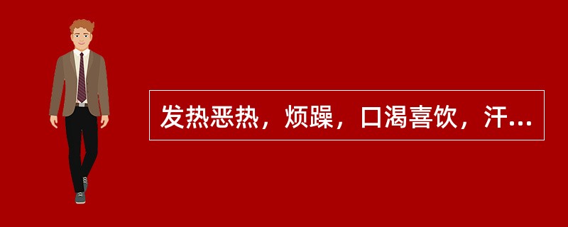 发热恶热，烦躁，口渴喜饮，汗多，大便秘结，小便短黄，面赤，舌红绛，苔黄，脉数有力，证属（）