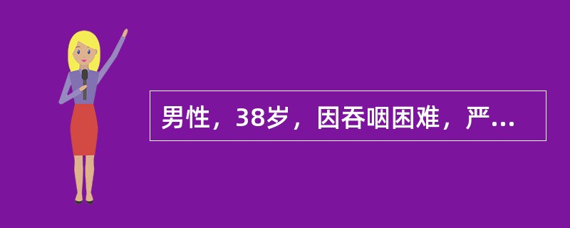 男性，38岁，因吞咽困难，严重消瘦到医院就诊，食管吞钡检查示食管下段呈鸟嘴样改变。其诊断主要应考虑（）