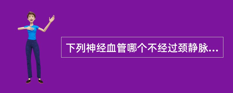 下列神经血管哪个不经过颈静脉孔出颅（）