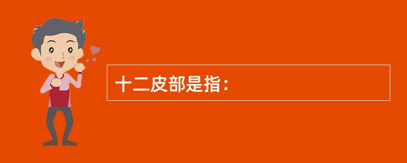 十二皮部是指：