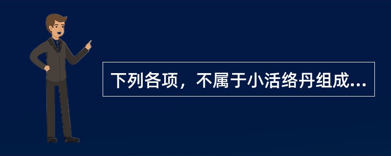 下列各项，不属于小活络丹组成药物的是