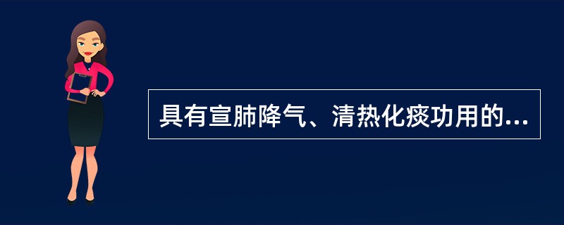 具有宣肺降气、清热化痰功用的方剂是