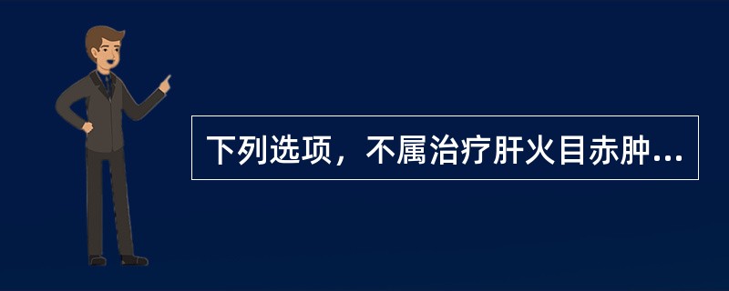 下列选项，不属治疗肝火目赤肿痛的药组是