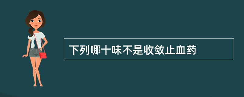 下列哪十味不是收敛止血药