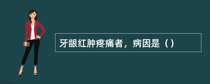 牙龈红肿疼痛者，病因是（）