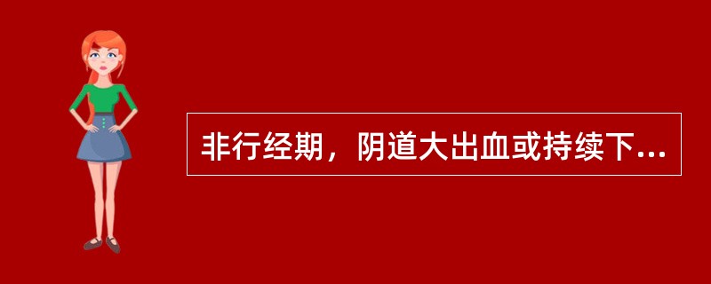 非行经期，阴道大出血或持续下血，淋漓不止，称为（）